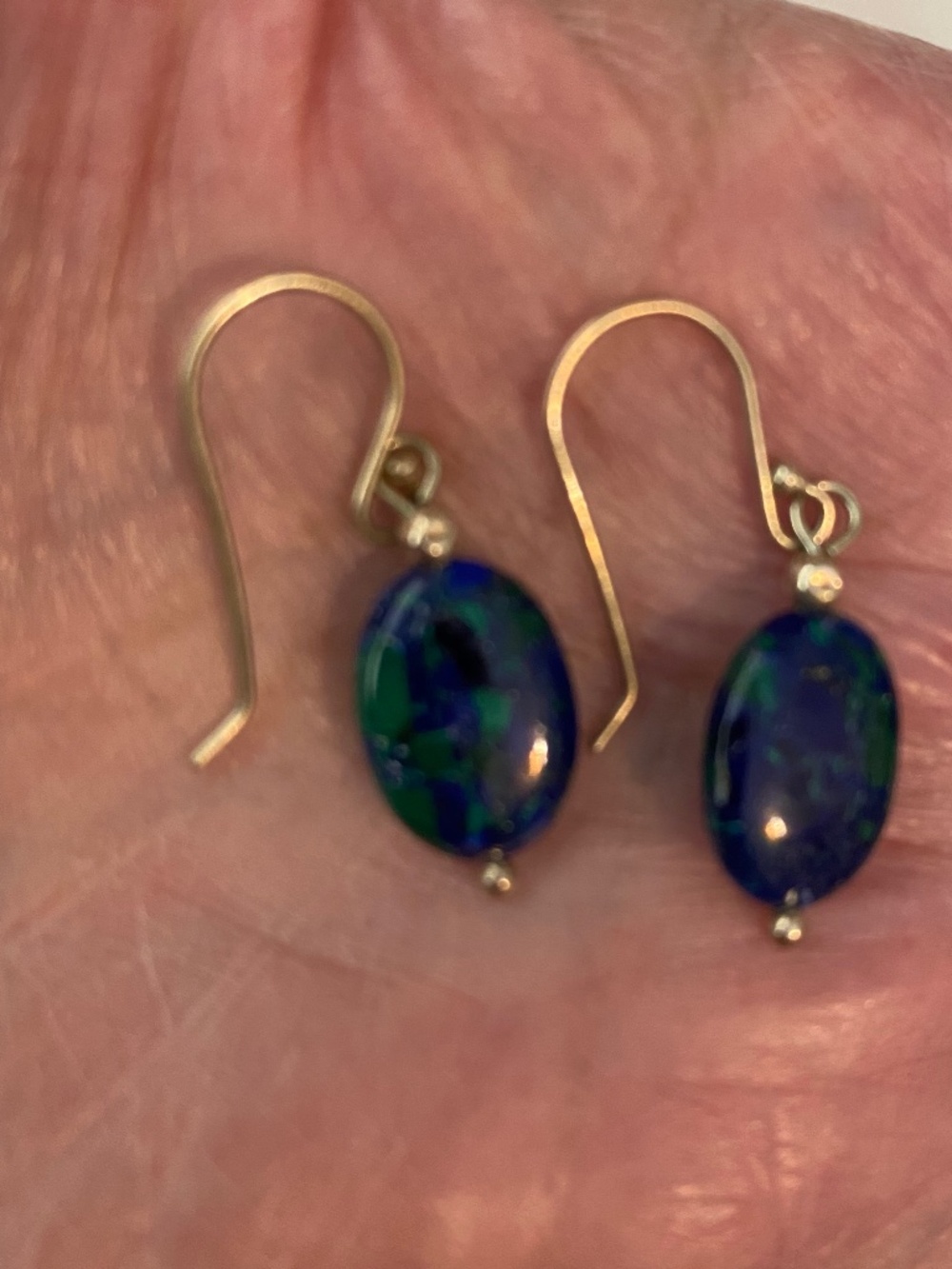 925 Sterling Silver Earrings With Lapis stone